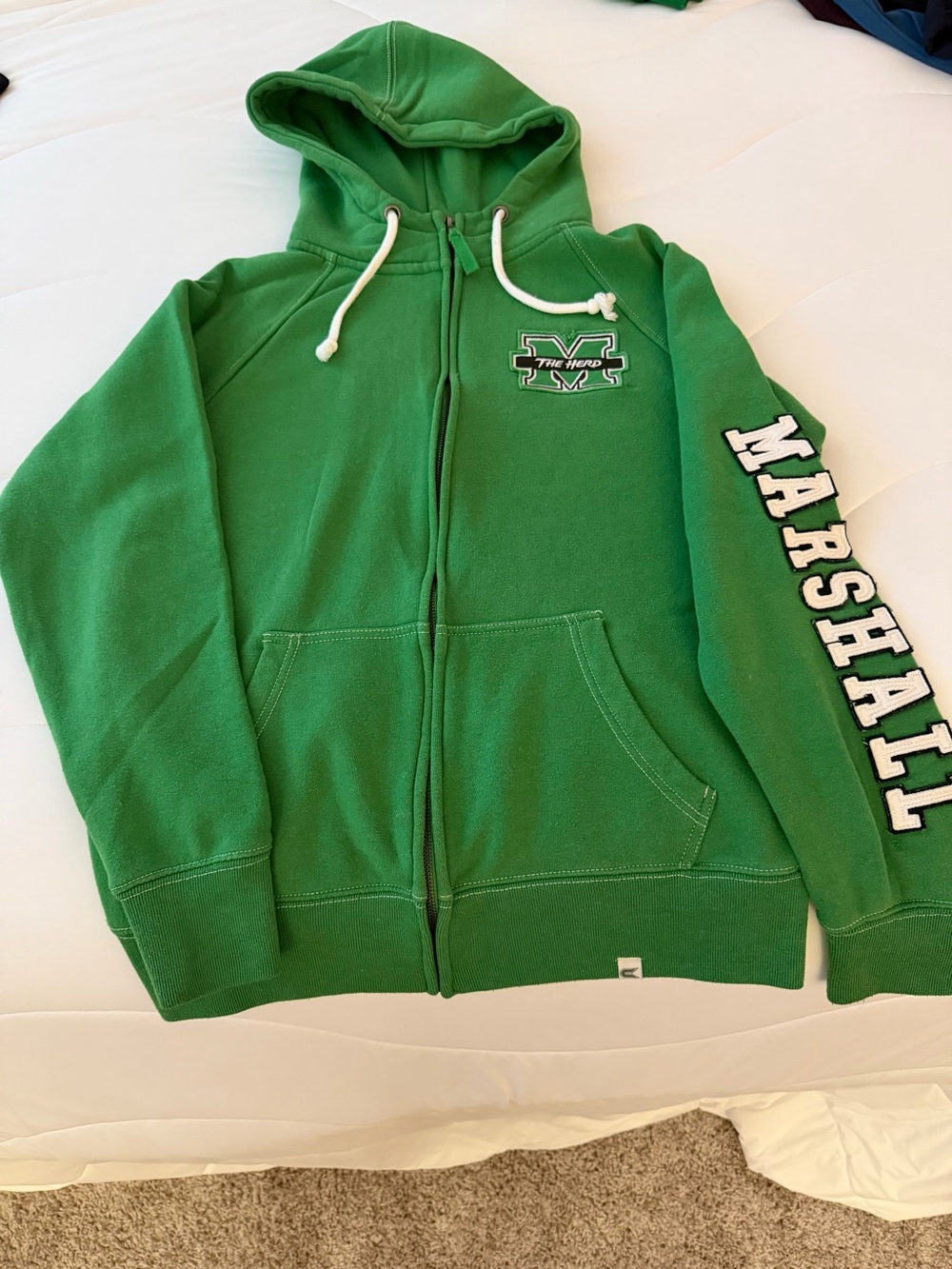 Colosseum Green Hooded Zip-Up Jacket Unisex